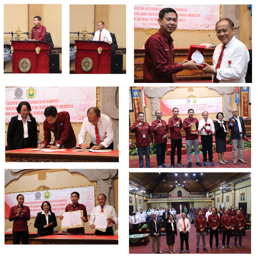 Signing of the Agreement on Implementation of the Activities of the Faculty of Law UNUD with the Faculty of Law UNEJ