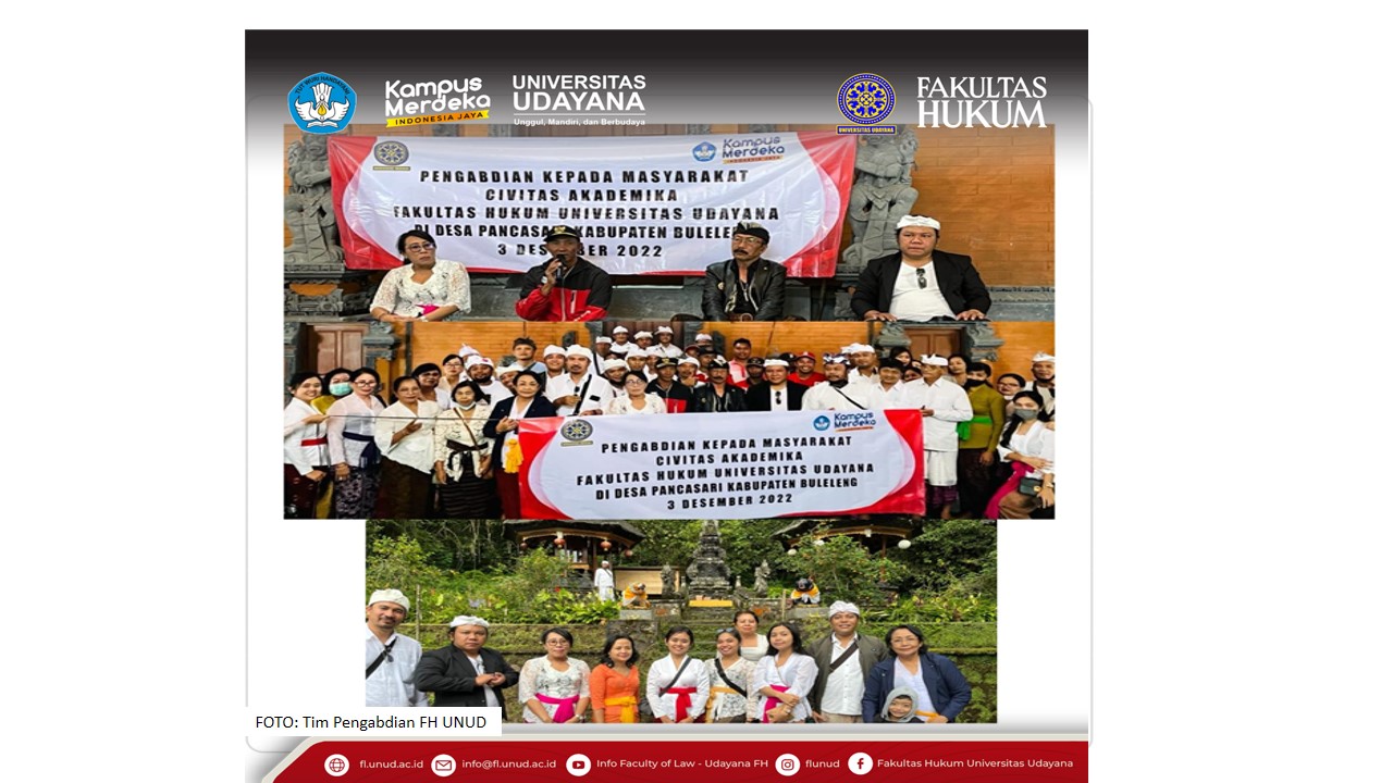 Pengabdian Kepada Masyarakat di Desa Pancasari Kabupaten Buleleng oleh Prodi Sarjana Ilmu Hukum FH UNUD