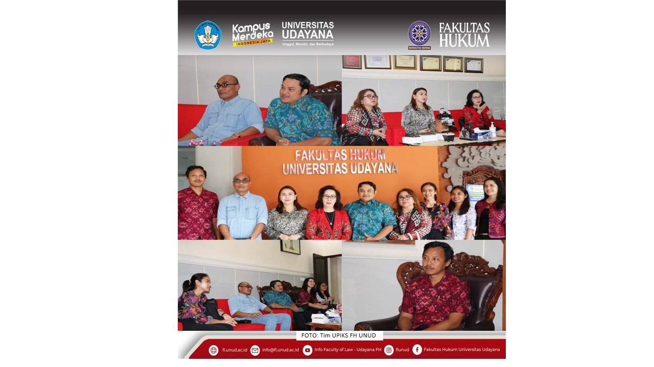 Visit of Civil Law Section of Samratulangi University Faculty of Law to Udayana University Faculty of Law