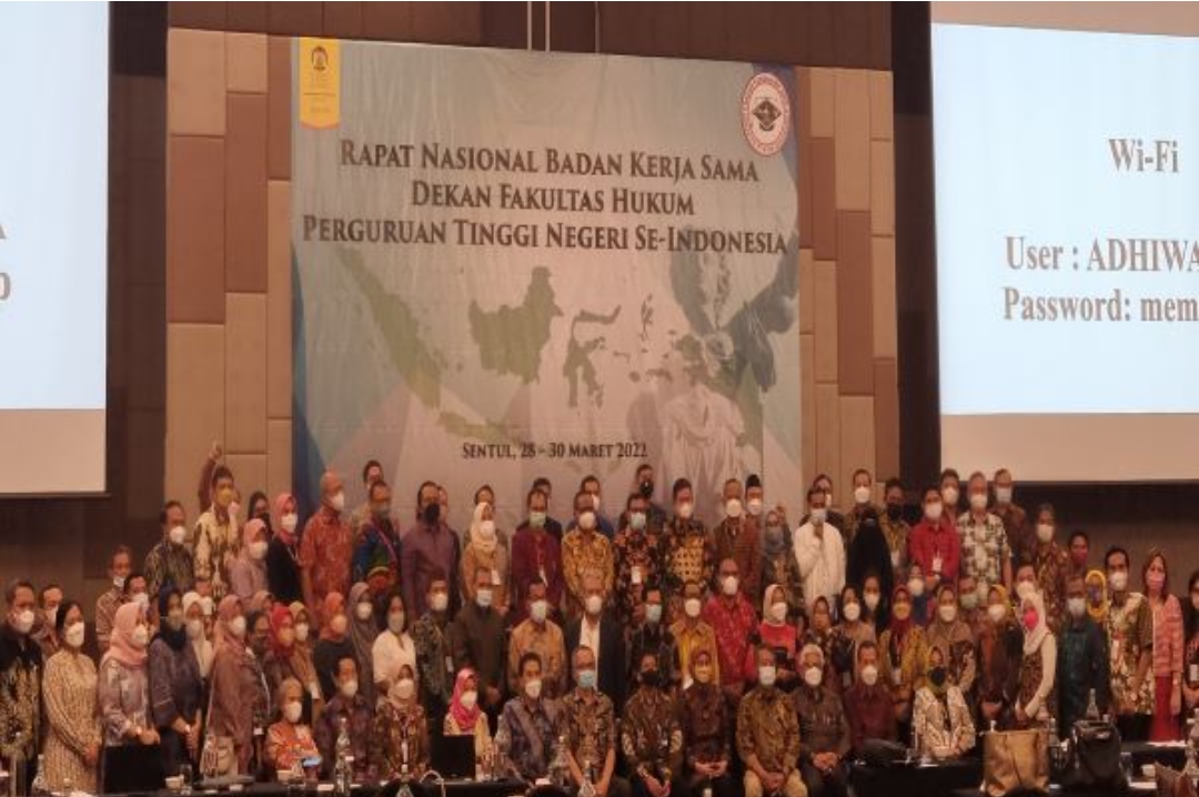 Rapat Nasional Badan Kerjasama Dekan Fakultas Hukum Perguruan Tinggi Negeri Se-Indonesia