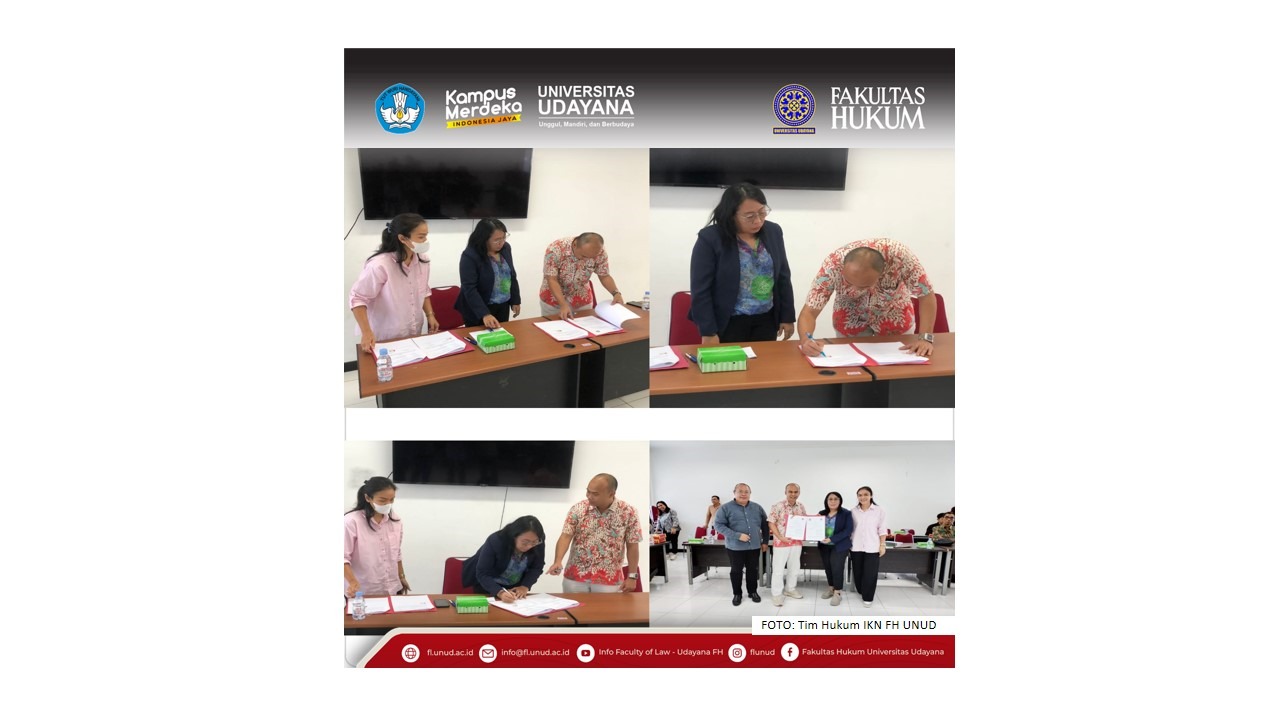 Signing of Cooperation Document between FH Udayana University and Mulawarman University