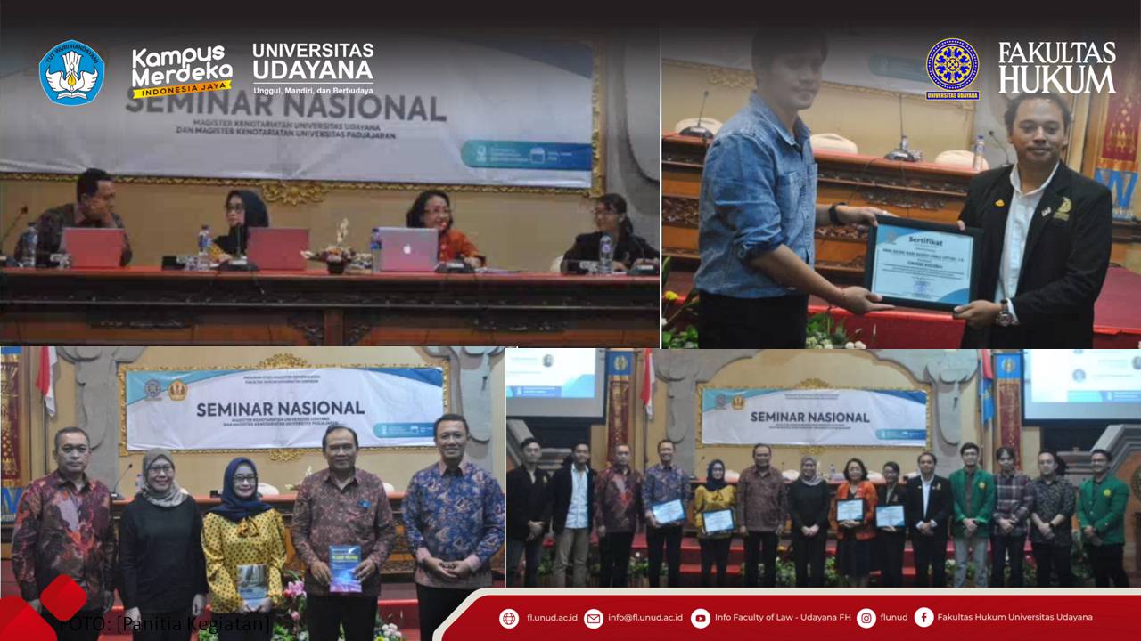 National Seminar on Cooperation between MKN Study Program of FH UNUD and FH UNPAD