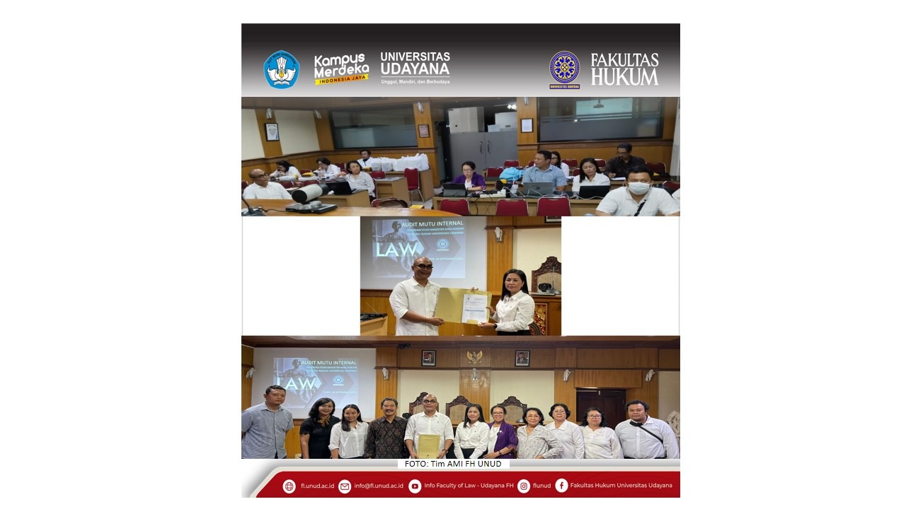 Internal Quality Audit at the Master of Law Study Program FH UNUD