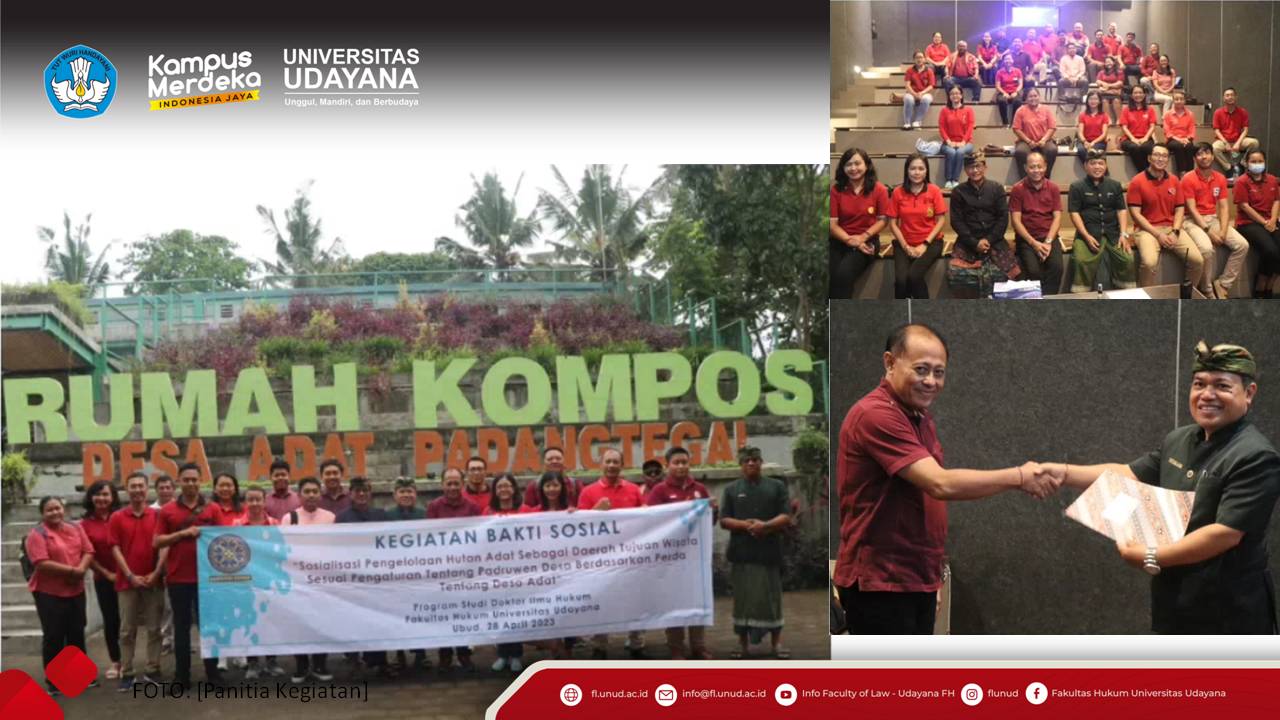 PDIH FH UNUD Holds Socialization of Customary Forest Management as a Tourism Destination Area