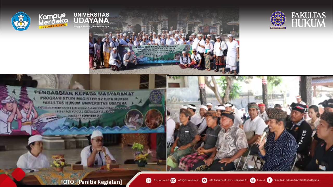 MIH FH UNUD Study Program Conducts Community Service in Batununggul Traditional Village, Nusa Penida