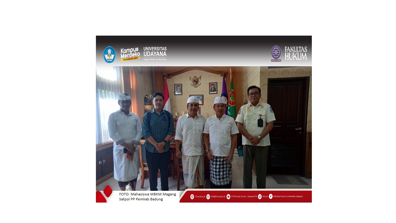 FH UNUD Students Participate in MBKM Internship Program at Satpol PP Badung Regency Government