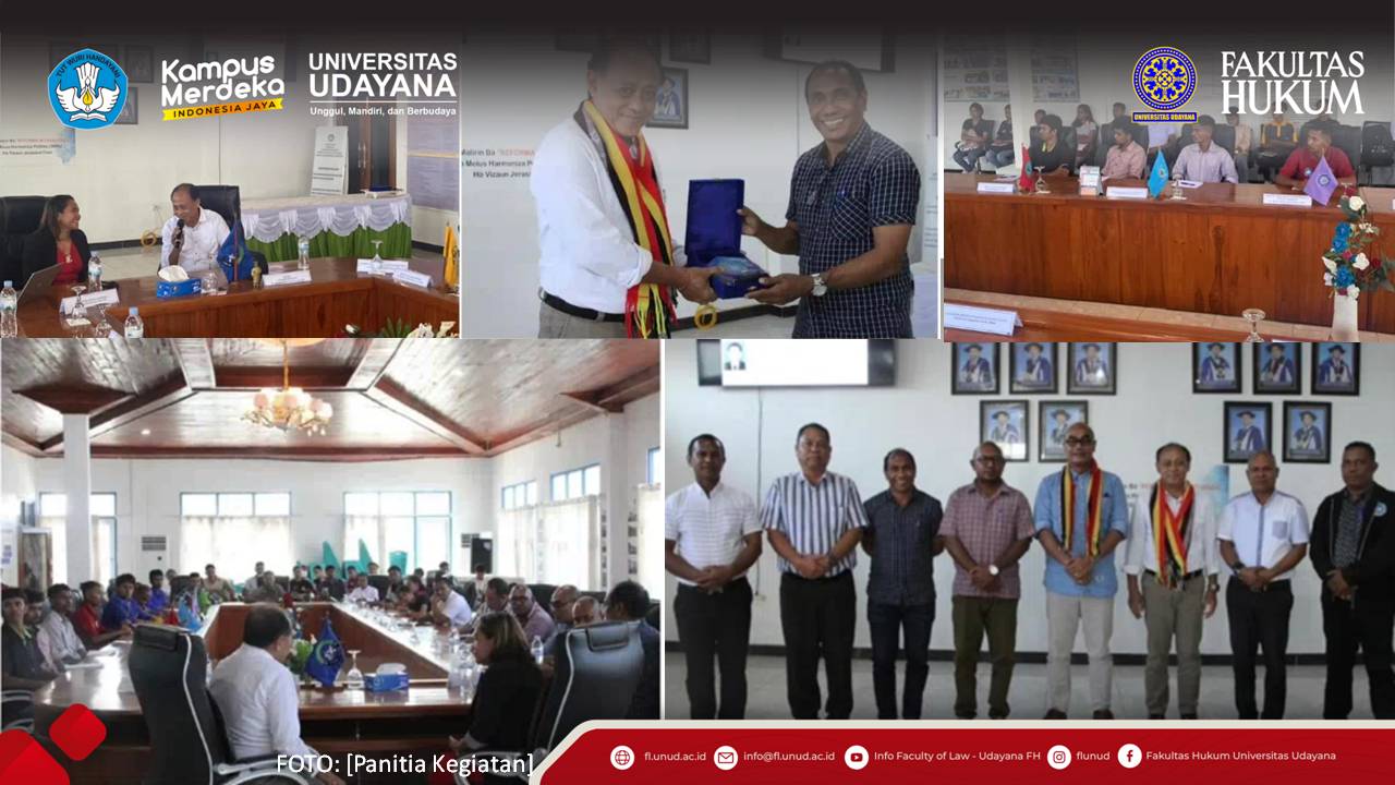 Dekan FH UNUD Memberikan Kuliah Umum Pada Fakultas Hukum Universidade Da Paz, Timor Leste