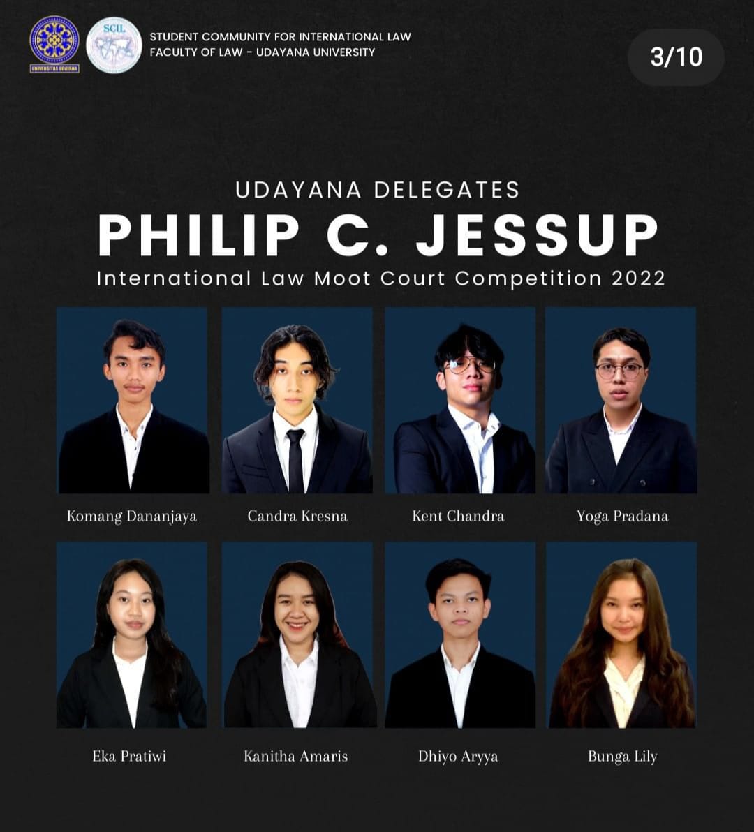 Congratulations on the Achievement of Unud Faculty of Law Students in The Philip C. Jessup Moot Court Competition